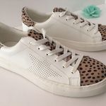 Cheetah Print Sneakers, Size 8 1/2 Tan Photo 0