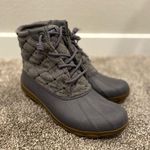 Sperry Syren Gulf Wool Quilted Grey Gray Duck Rain Boots Photo 0