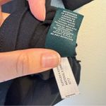 Ralph Lauren Lauren Black Short Sleeve Tee Shirt Womens L Brown Faux Suede Trim Photo 3