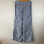 Athleta Cabo Linen Mid-Rise Wide Leg Pant In Chambray Blue- Women's Size 4 Photo 3