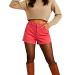 American Eagle  Super Stretch Midi Shorts Women’s Size 10‎ Coral Photo 0