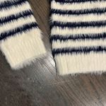 La Ligne x Target Eyelash Knit Striped Crewneck Cropped Sweater Small Blue Photo 4