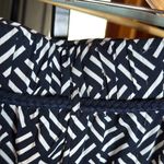 ZARA Trafaluc Navy and White Geometric Wide Leg Pants w/ Belt Size Small Photo 8