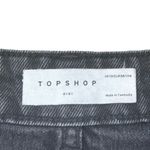 Topshop Kiri Black High Rise Denim Frayed Jean Shorts Size 6 Photo 1