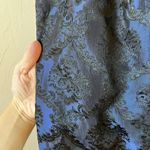 Vtg Dress HOCO Vampy Whimsigoth Evening Dark Romantic Addams Wednesday Grunge M Blue Size 6 Photo 5