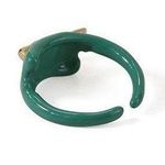 Cute ring green ring Enamel ring zipper ring special ring y2k ring 2000s ring trendy ring Photo 2