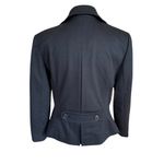 Loft Ann Taylor  short black long sleeve collared single breasted coat women's 8 Photo 3