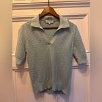 White + Warren organic cotton/ cashmere mesh sweater Photo 1