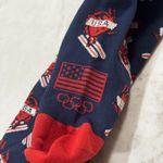 FIGS NEW  Team USA Medical Team Skiing Heart Olympic Navy Red Compression Socks L Photo 2