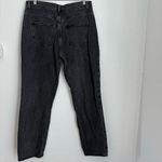 Cotton On long straight leg high rise black dark gray denim jean women’s size 12 Photo 4