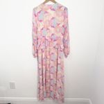 Buddy Love Eden Dazed Maxi Dress Long Sleeve size Large Pink Blue Photo 2