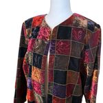 VTG Willow Ridge Velvet Color Block Open Blazer Jacket Womens 14P Made in USA Photo 0