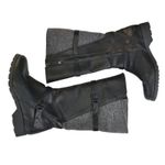 Teva  De La Vina Wool Boot Tall 1005190 Riding Boots Black Leather Gray Women's 7 Photo 2