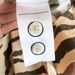 Untuckit for Her Elise Shirt Dress Stretch Cotton Safari Print Zebra Tan Size 6 Photo 15