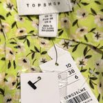 Topshop NWT  Floral Print Drop Waist MIDI Dress, Size 6 US Women’s “Lime” Color Photo 11