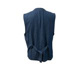 Vintage Napa Valley 90s Denim Embroidered Cottagecore Hearts Flowers Vest M Blue Size M Photo 6