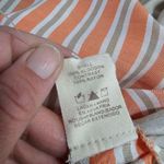 Mystree  Beige Ringspun Front Apricot Striped Back Button Down Tunic Size Small Photo 6