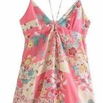 ZARA Pink Floral Patchwork Mini Dress Photo 0