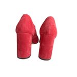 KK DODDS Mary Jane Heels in Red Nubuck Suede Size 38.5/ US 8 Photo 2
