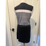 Stripe Womens Medium Tie Belted Coastal Preppy Nautical Black White Size 8 Photo 3