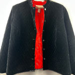 French Laundry Women’s  Black Velvety Quilted Coat Size 1X Photo 0
