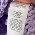 Aerie Chunky Cowl Neck Quarter Zip Long Sleeve Purple Sweater Size S Photo 4