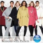 MarlaWynne Wool Blend Knit Drama
Kimono Sweater Green Size M Photo 6