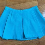 ZARA  Pleated Textured Interior Compression Shorts Mini Skirt Skort Sky/Blue Sz L Photo 7