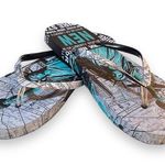 New York Statue Of Liberty Flip Flops, Women’s Size 8.5 Photo 1