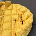 Tommy Hilfiger Vintage Y2K Jeans Yellow Puffer Coat Women's Size Medium Preppy Photo 11