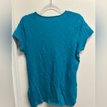Coldwater Creek  Turquoise Sequin Short Sleeve Top Photo 3