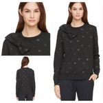 Kate Spade Steal The Spotlight Black Glitter Dot Bow Sweatshirt Medium MSRP $178 Photo 1