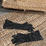 Vintage Regency Real Kid for Alexander Long Black Leather Gloves 6943 Photo 2