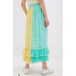 Eva Franco Lynsey Gingham Maxi Skirt Yellow Motif Size XS Photo 3