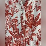 Panama Jack  1X Linen Blend Boho Floral Tunic Top in Rust - Plus Photo 1