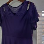 Beautiful L Cold Shoulder Butterfly Sleeve Pullover Maxi Dress in Royal Purple Size L Photo 1