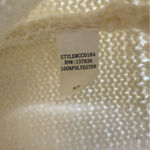 Luna Ivy Cream Knit Cardigan XS – 3D Pink Floral Appliqué Sweater Photo 3