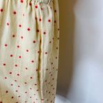 J Crew Cream Red Textured Dress Scoop Neck Cotton Short Sleeve Small Photo 5