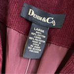 NWT QVC Denim & Co Merlot Burgundy Corduroy Blazer L Red Size L Photo 4