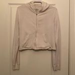 Hollister Cropped White Zip Up Photo 0