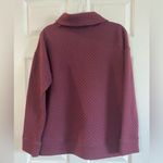 Jones New York red quilted cowl neck pullover sweater. Size Large. Wine color Photo 4