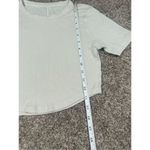 Lululemon Hold Tight Cropped T-Shirt Bone Off White Cream Short Sleeves Size 6 Photo 5
