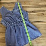 Banana Republic NWT Blue & White Check Pinafore Top S Photo 3