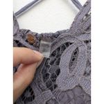 Free People  Women's Dress Adella Slip Mini Charcoal Gray Lace Feminine Size XS Photo 9