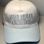 Make Heaven Crowded Embroidered Baseball Cap Cream / Light Blue Adjustable Photo 0