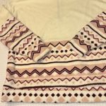 Como vintage NEW! Fleece Hoodie Sweatshirt Size M Ivory Pink Purple Geometric Photo 7