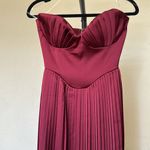 House Of CB ‎ XS D-DD  'Marcella' Berry pleated georgette maxi dress NWOT Photo 11