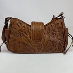 American West  Tooled Leather Shoulder Bag Purse A27‎ Photo 6
