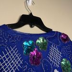 Moonlight Vintage Silk Beaded Evening Women’s Jacket Floral XL Photo 12