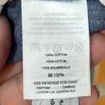 Madewell Womens Chambray Ruffle Yoke Button Up Top Photo 5